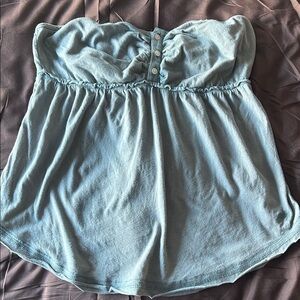 BDG Light Blue Strapless Blouse